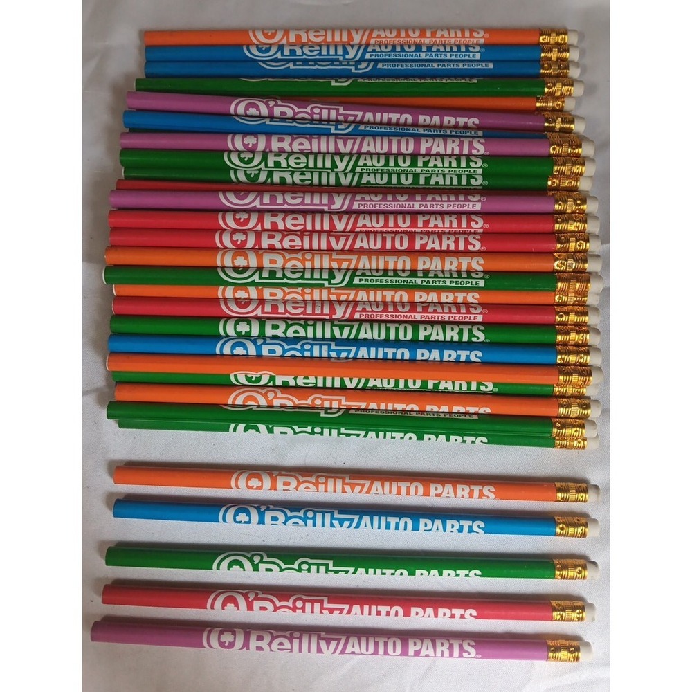 O'reilly Auto‎ Parts Advertising Pencils 66 Wood Unsharpened 5 Colors READ